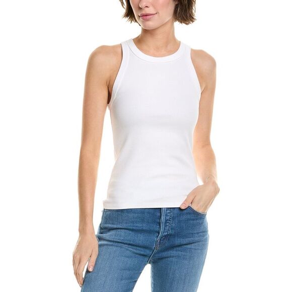 Enza Costa Tops - Enza Costa Womens  Supima Rib Sheath Tank, White